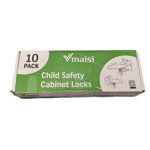Vmaisi Child Safety Cabinet Locks 10 Pack Baby Proofing‎ Latches
